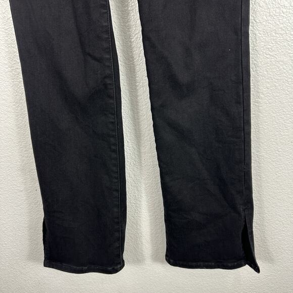 Judy Blue Jeans Women Size 27 Black High Rise 90s Slit Bottom Straight Leg - Picture 5 of 13